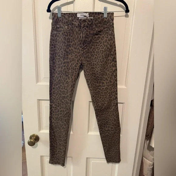 Pistola Denim Set, Leopard Print Jacket and Skinny Jeans, Size: XS/24 - Picture 7 of 10